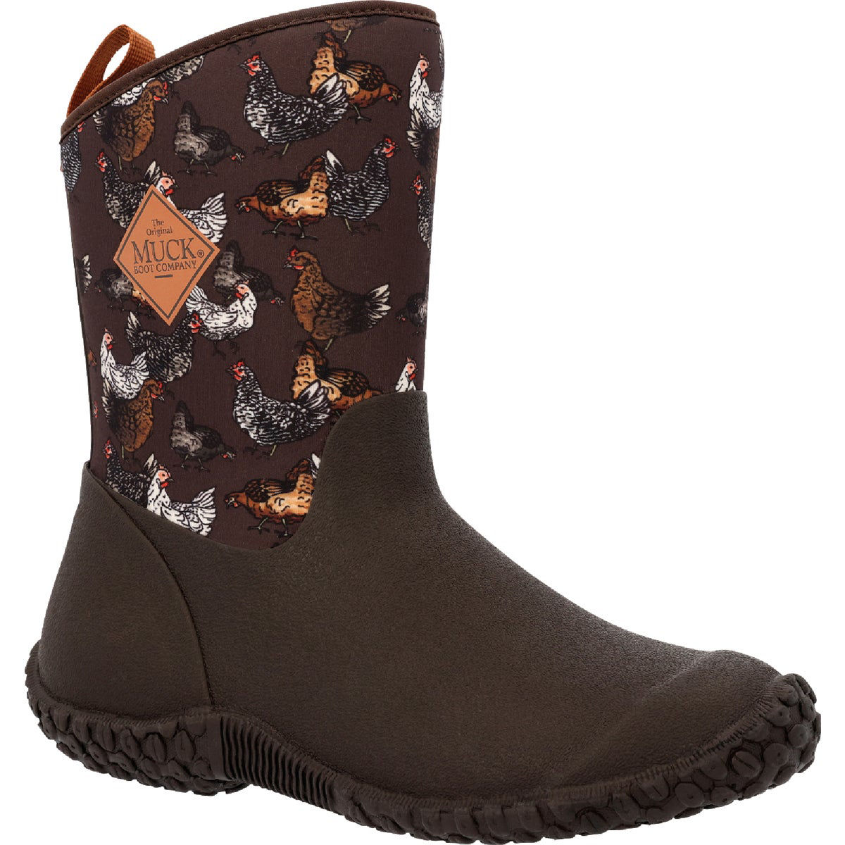 The Muck Boot Company Muckster II Women's Brown Chicken Print Mid Boot, Size 10