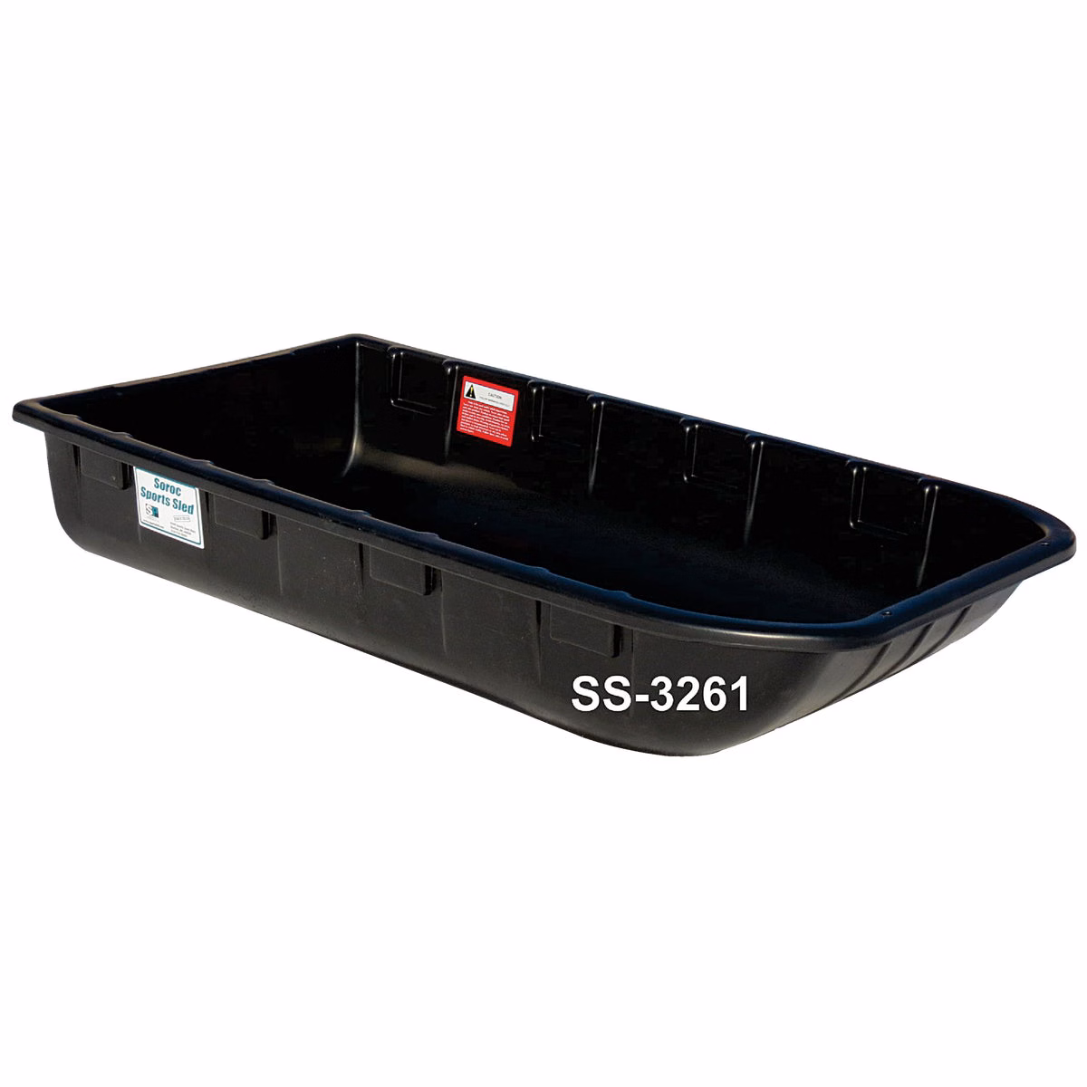 Soroc 32 in. x 61 in Black Poly Sport Snow Sled