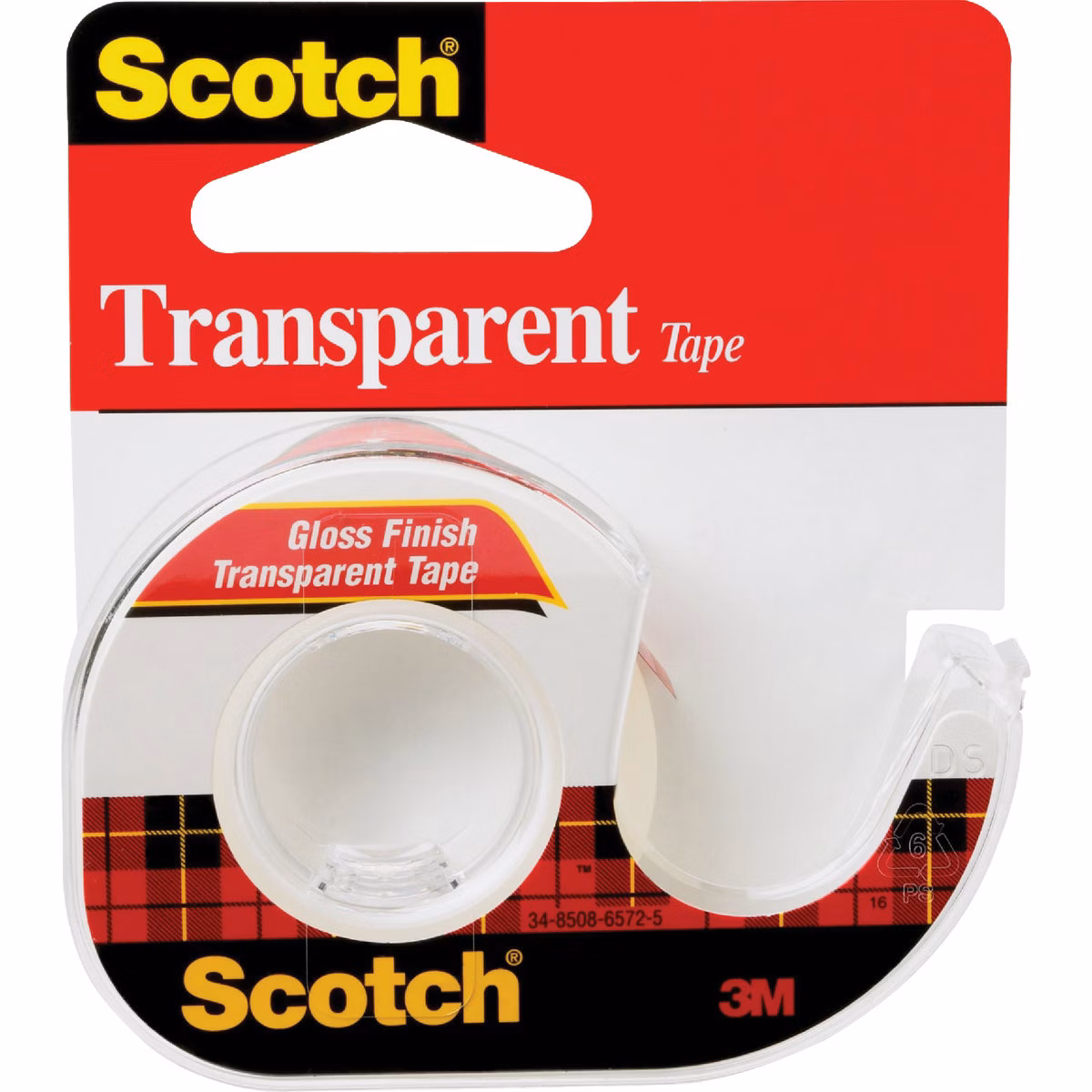 Scotch Transparent Tape, 1/2 In. x 450 In.