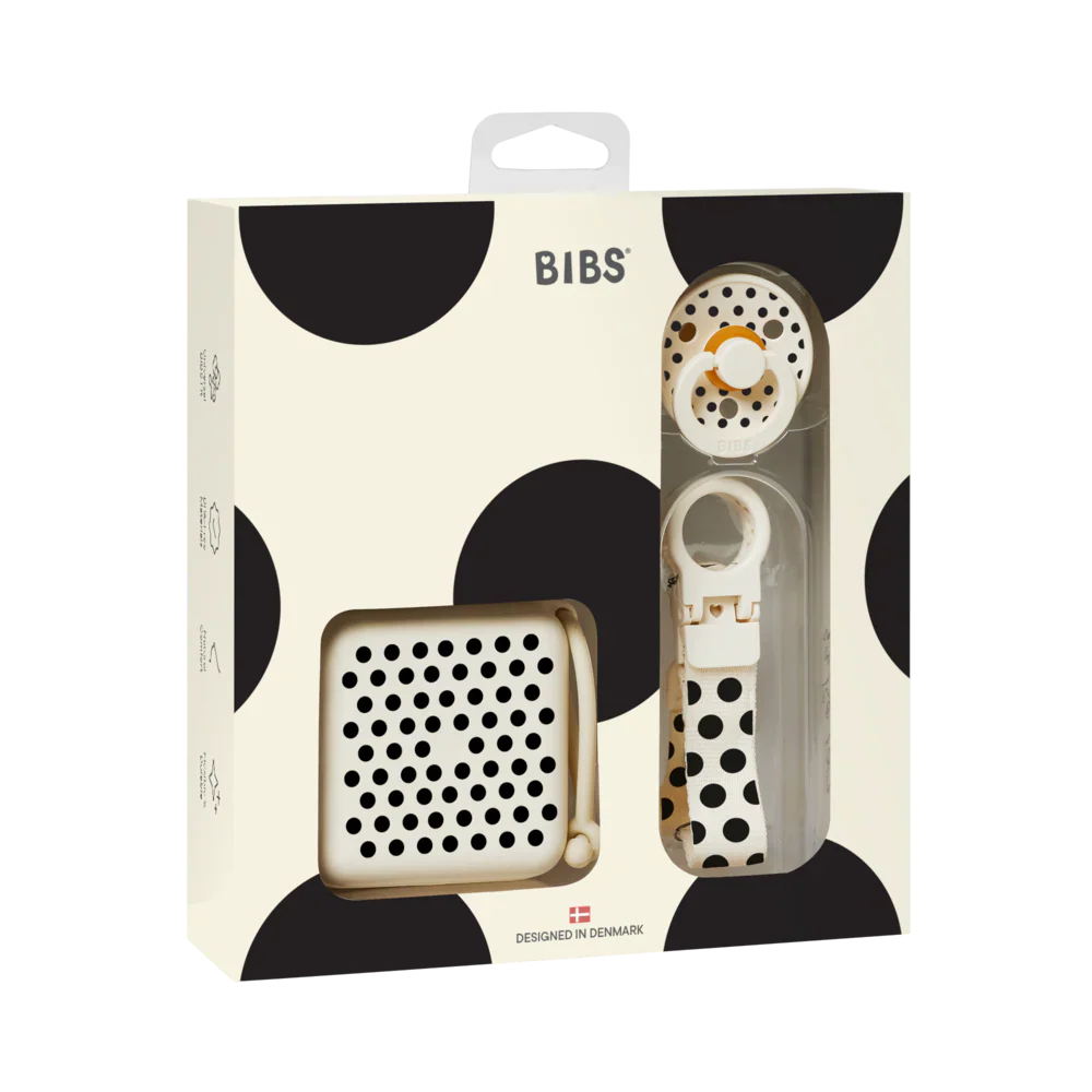 Soothe & Go Polka Gift Set – Ivory/Black