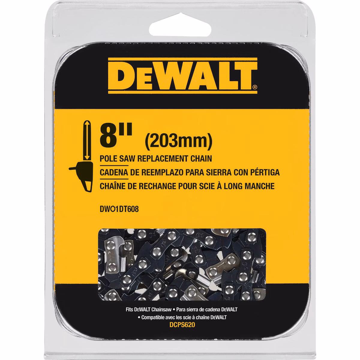 DEWALT 8 In. 34-Link Pole & Pruning Saw Chain
