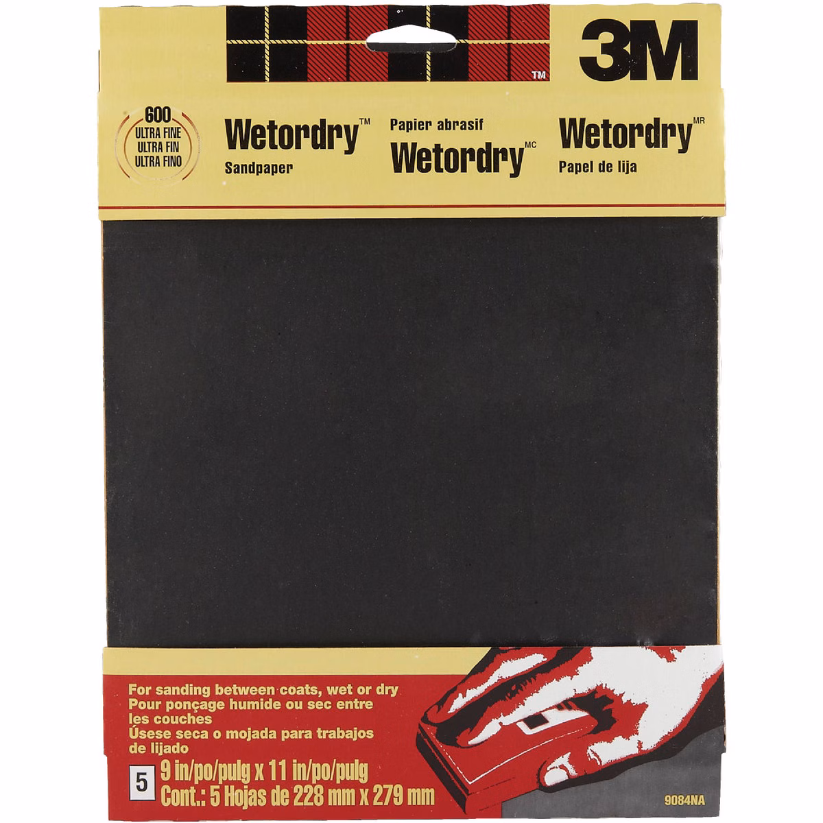 3M Wetordry 9 In. x 11 In. Ultra Fine Sandpaper, 600 Grit (5-Pack)