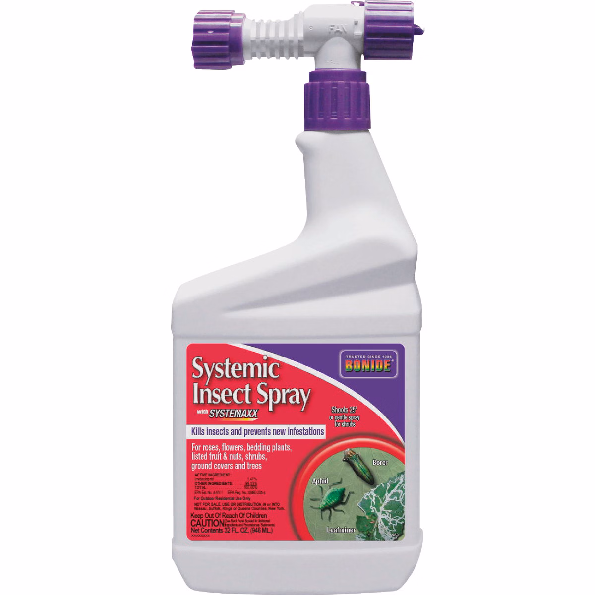 Bonide 32 Oz. Ready To Spray Hose End Systemic Insect Spray with Systemaxx