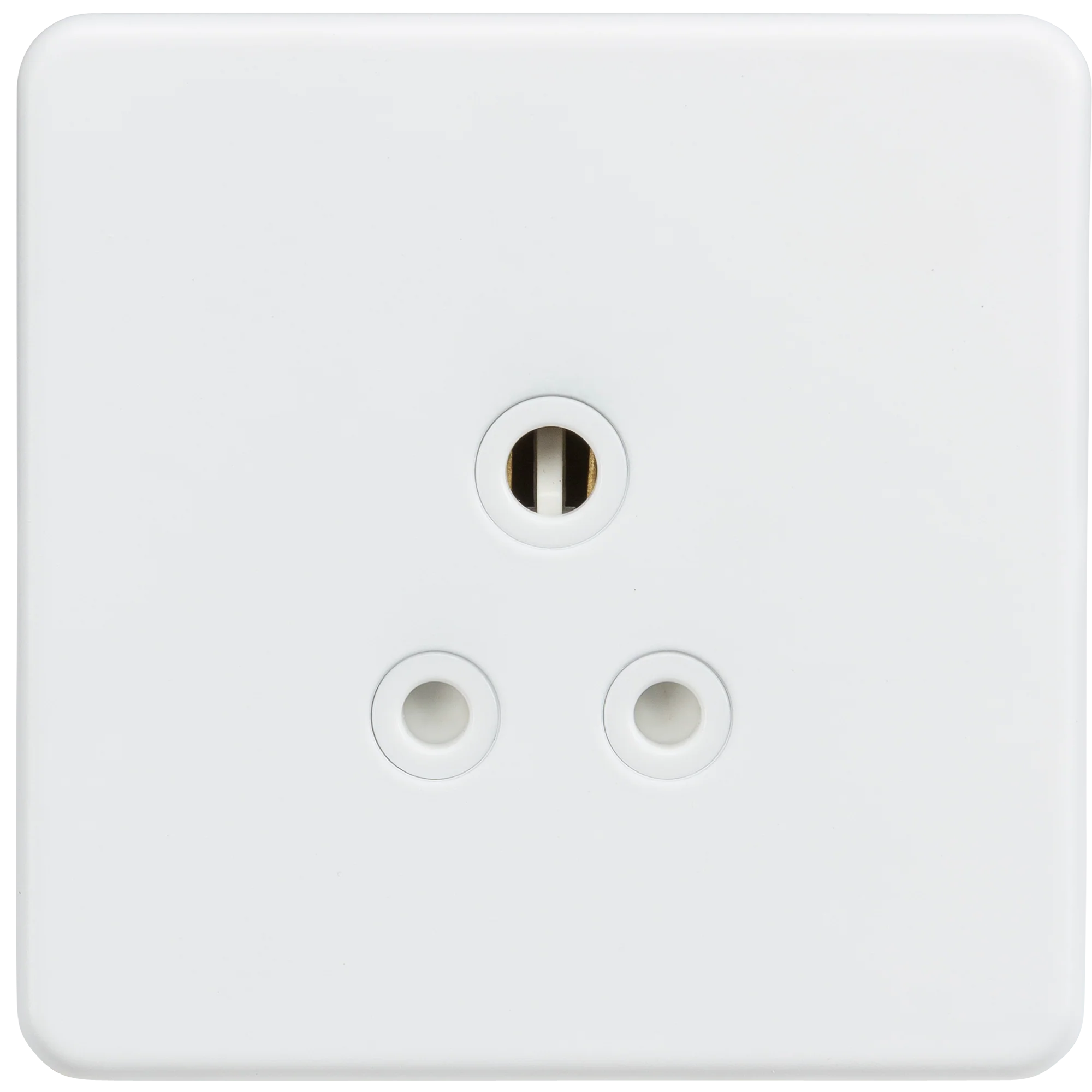 Screwless 5A Unswitched Round Socket – Matt White