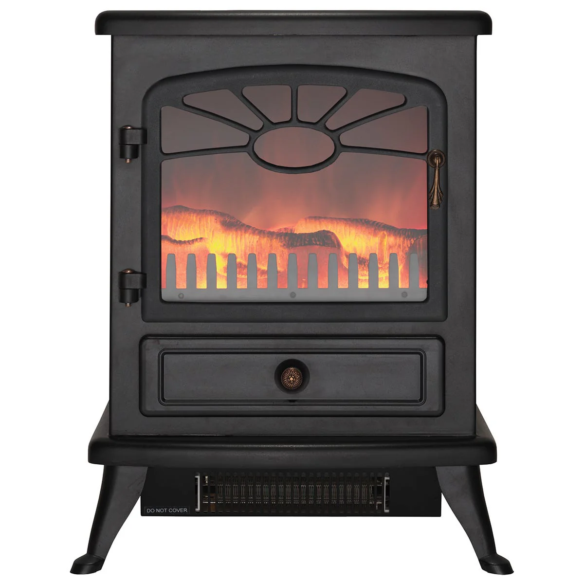 ES2000 Electric Stove with Log Flame Effect – Black