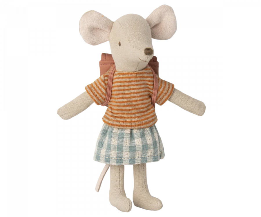 Tricycle mouse, Big sister with bag – Old rose