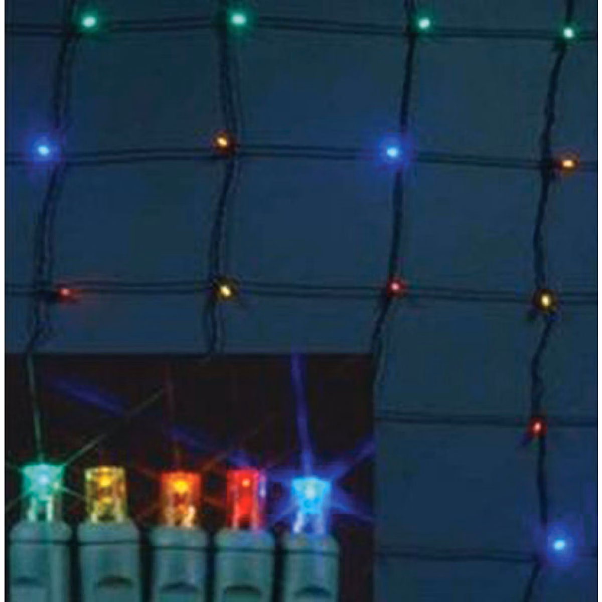 J Hofert Multi 70-Bulb M5 LED 4 Ft. x 4 Ft. Net Light Set