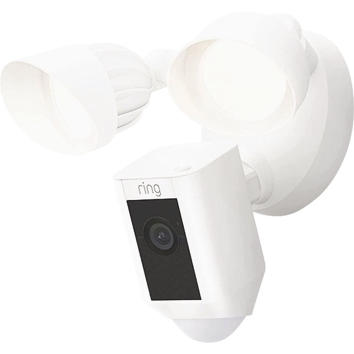 Ring Floodlight Cam Wire Plus Hardwired Indoor/Outdoor Security Camera, White