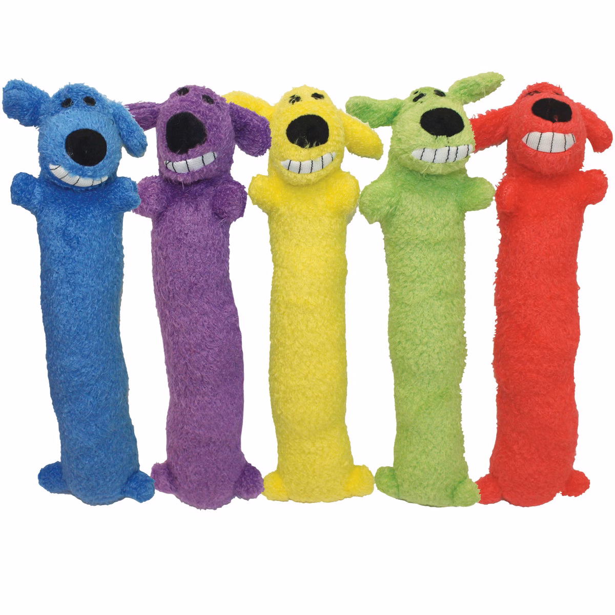 Multipet Loofa Dog 6 In. Plush Squeaky Dog Toy