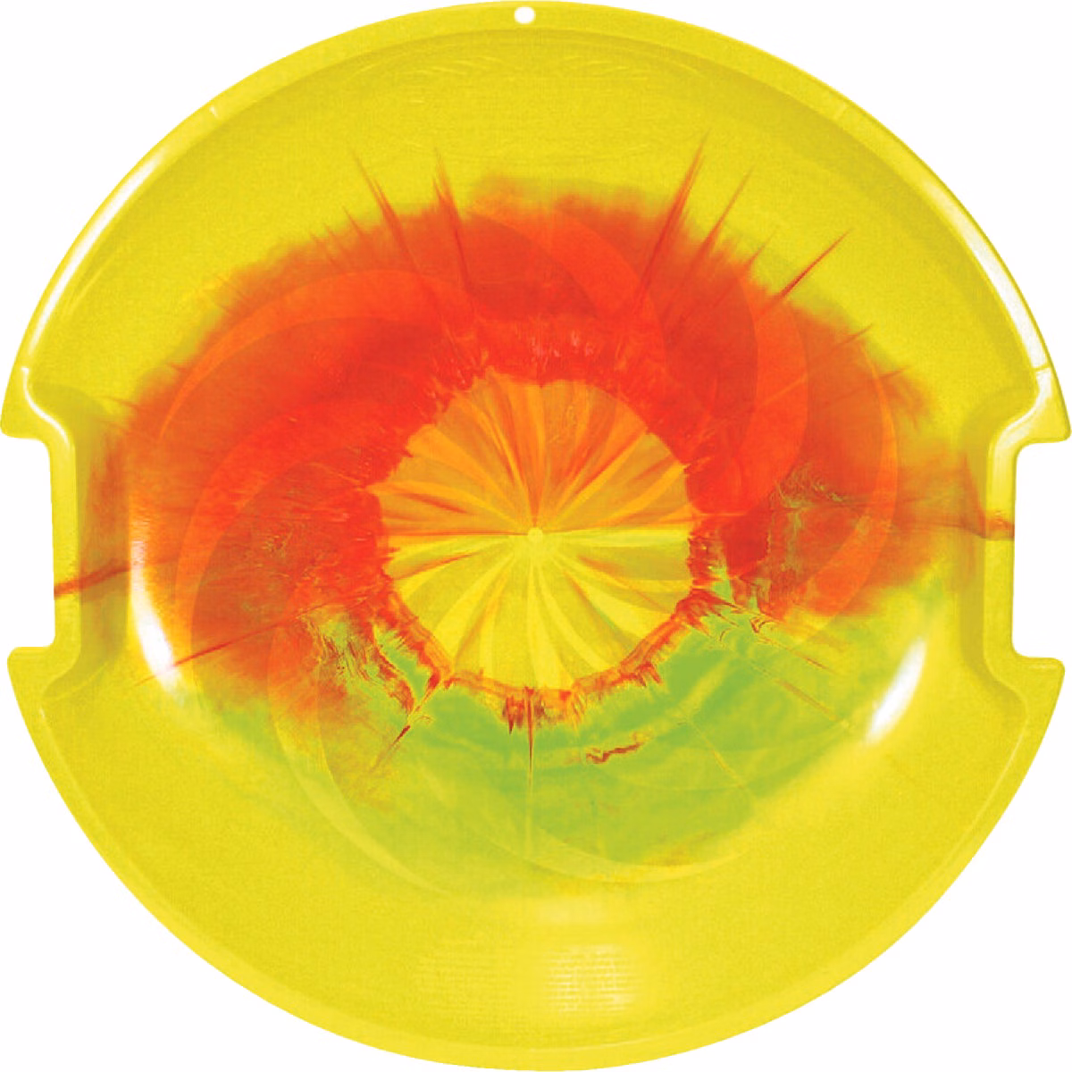 EMSCO ESP Day Glow Super V Neon Tie Dye Polyethylene 26 In. Saucer Disc Snow Sled