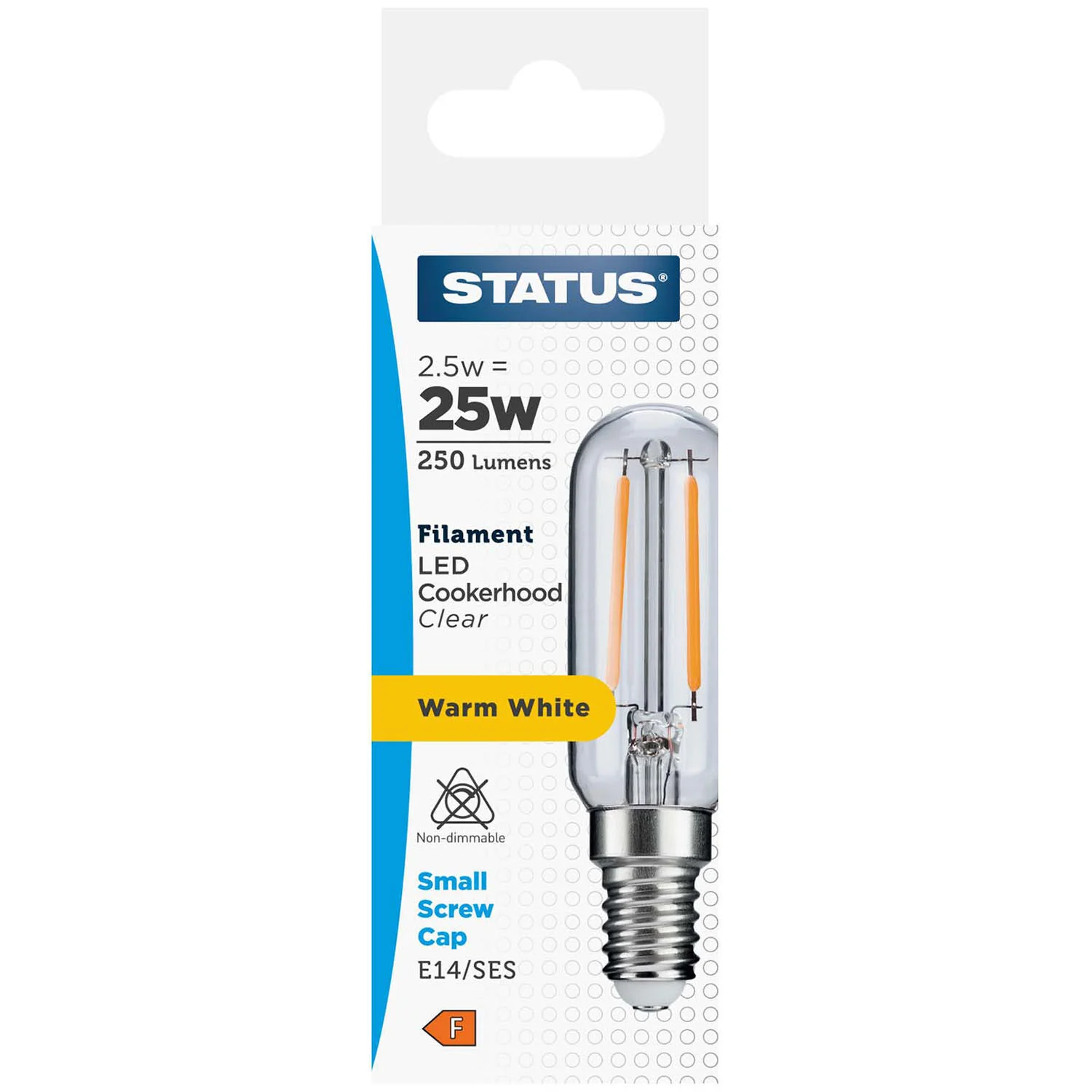 2w = 30w = 280 lumens – Filament LED – Cookerhood – SES – Clear – Warm White
