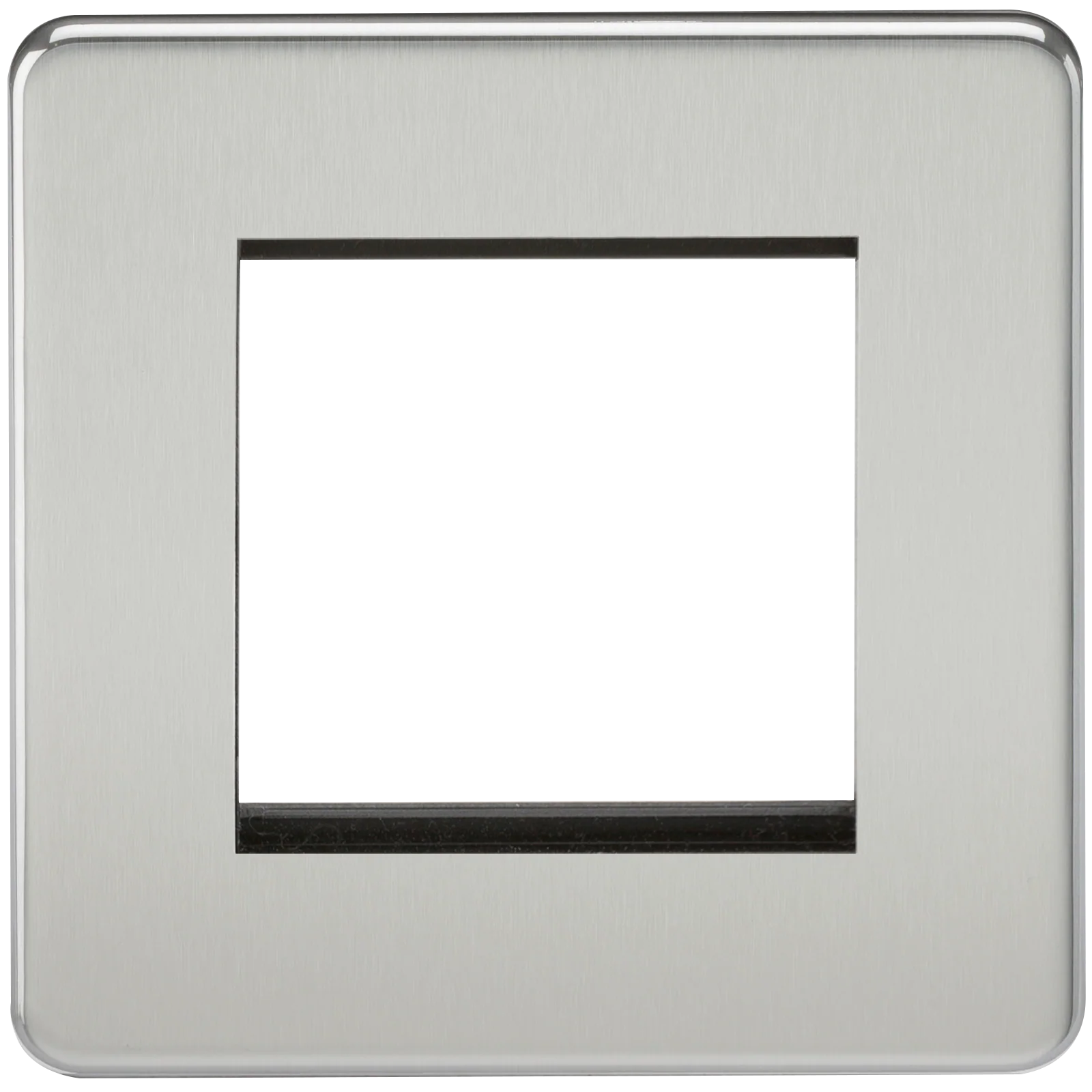 Screwless 2G Modular Faceplate – Polished Chrome