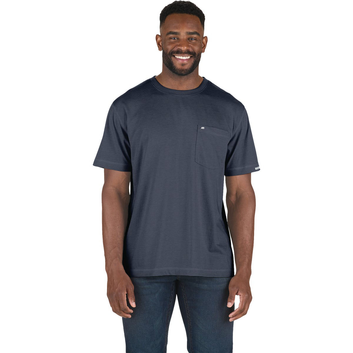 Berne Performance Men's 2XL Tall Space Blue Short Sleeve Pocket T-Shirt