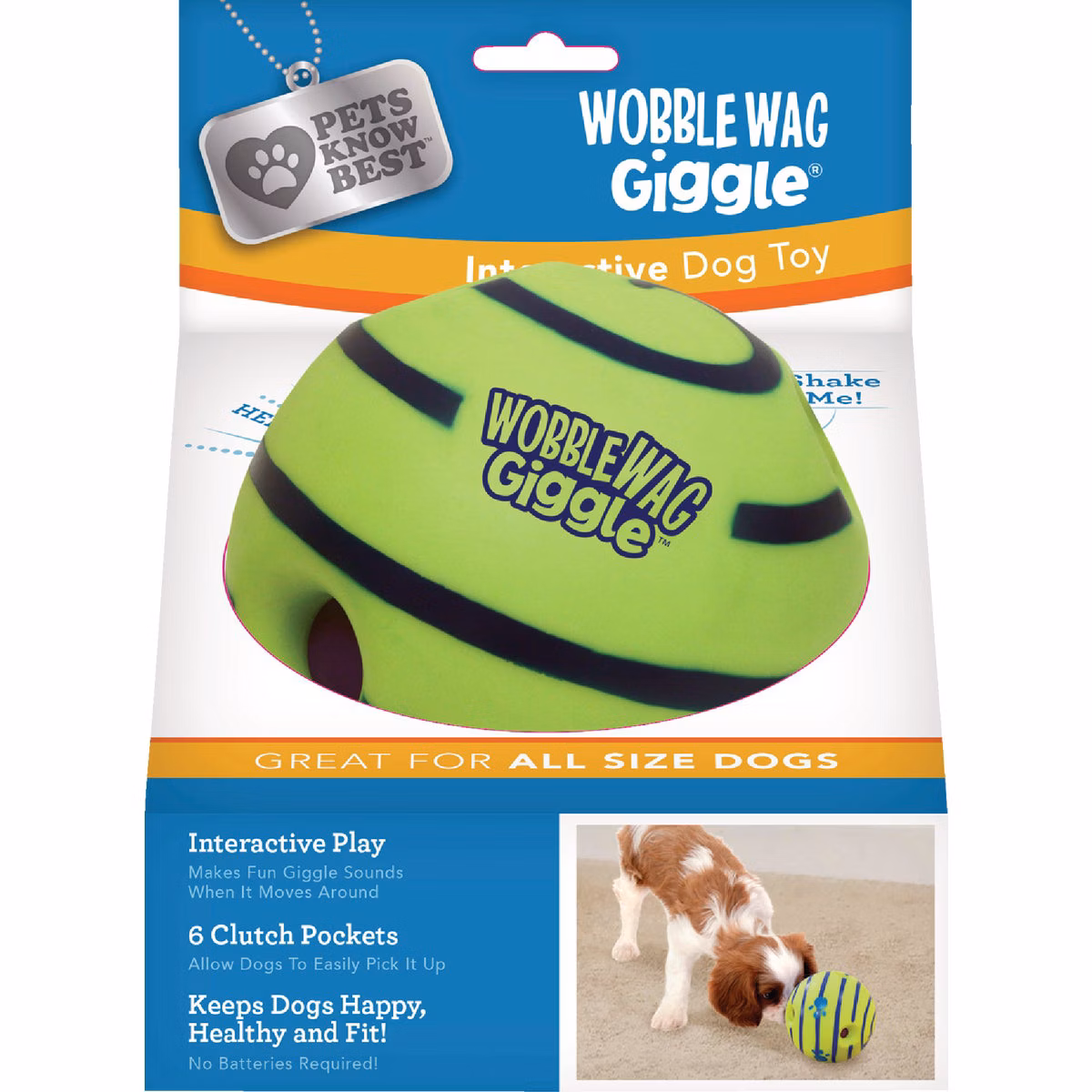 Pets Know Best 6-Pocket Wobble Wag Giggle Ball