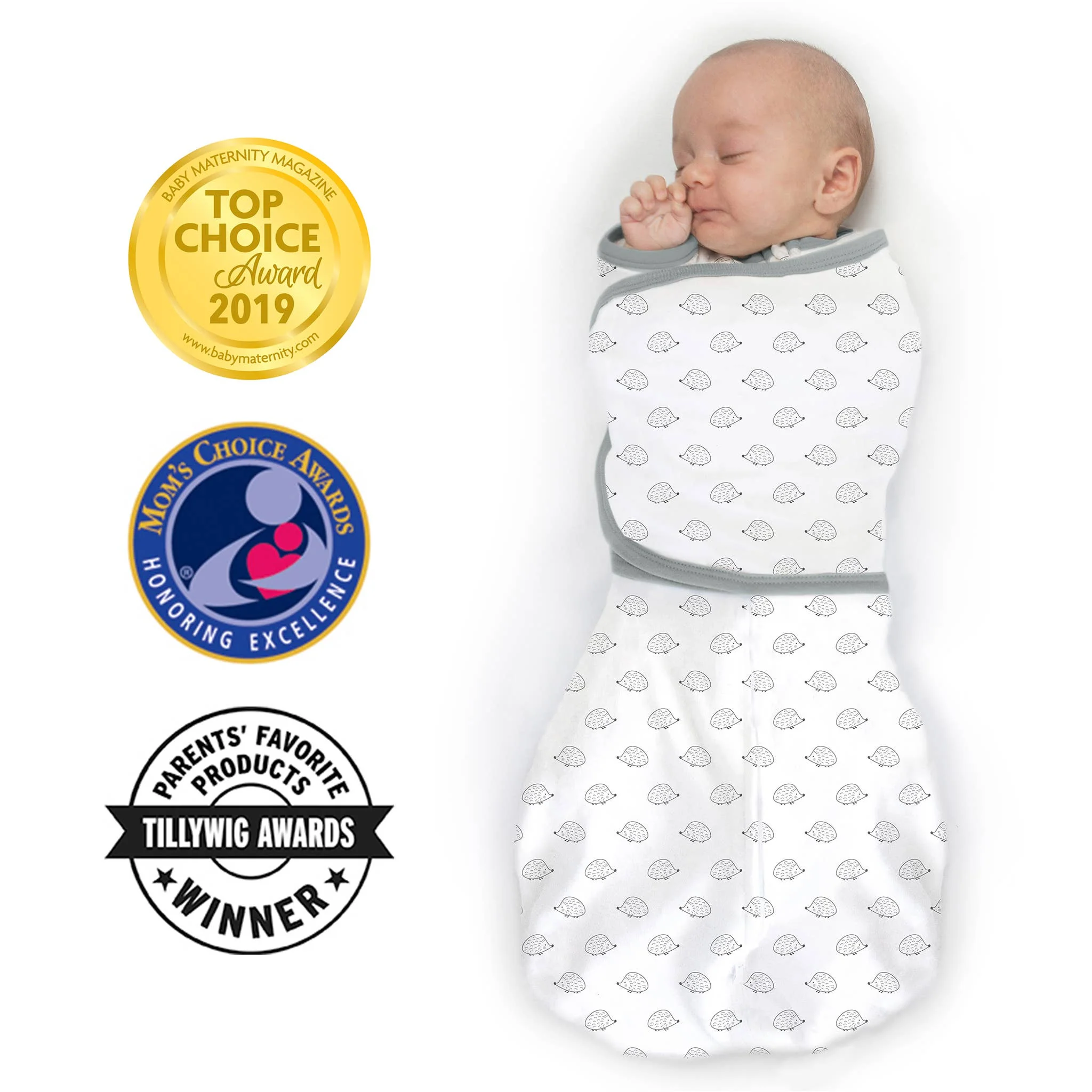Omni Swaddle Sack, Hedgehogs, Newborn 0-3 Mo: Small 0-3 Mo