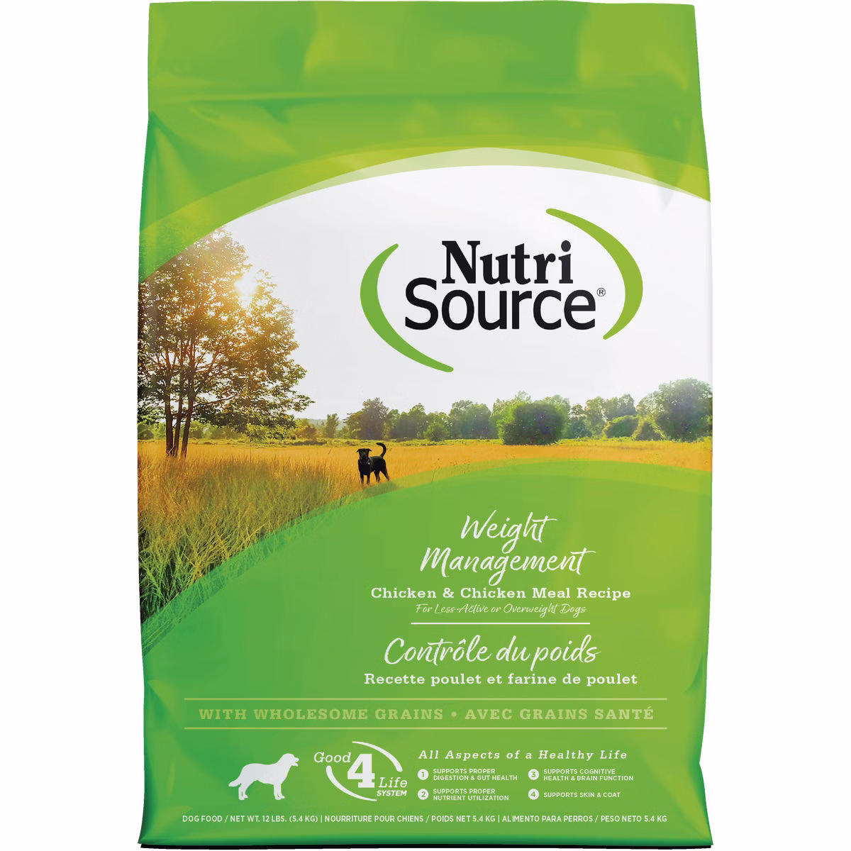 NutriSource 26 Lb. Chicken & Chicken Meal Recipe Weight Management Dog Food