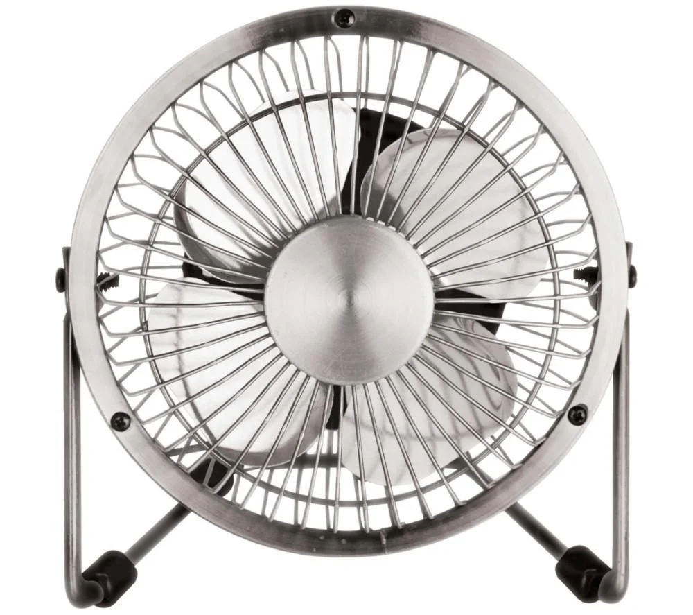 USB 4″ Portable Fan – Chrome