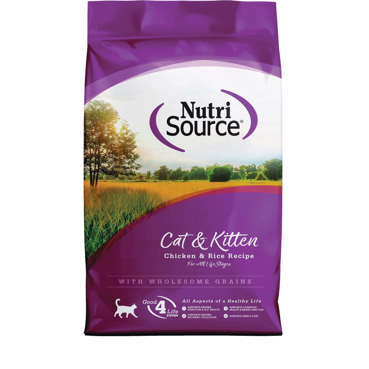 NutriSource 12 Lb. Chicken & Rice Dry Cat & Kitten Food