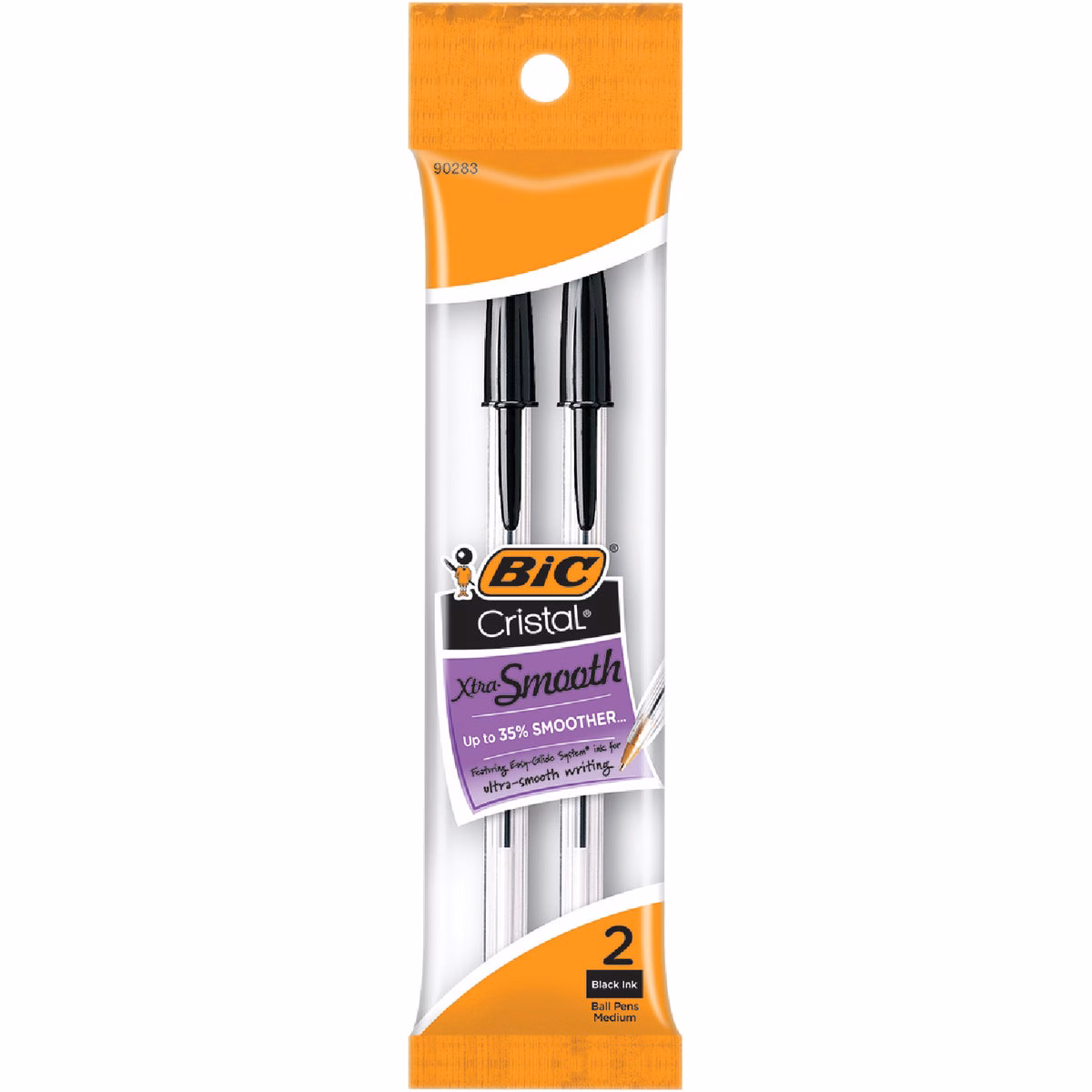 Bic Cristal Medium Point Black Ball Pen (2-Pack)