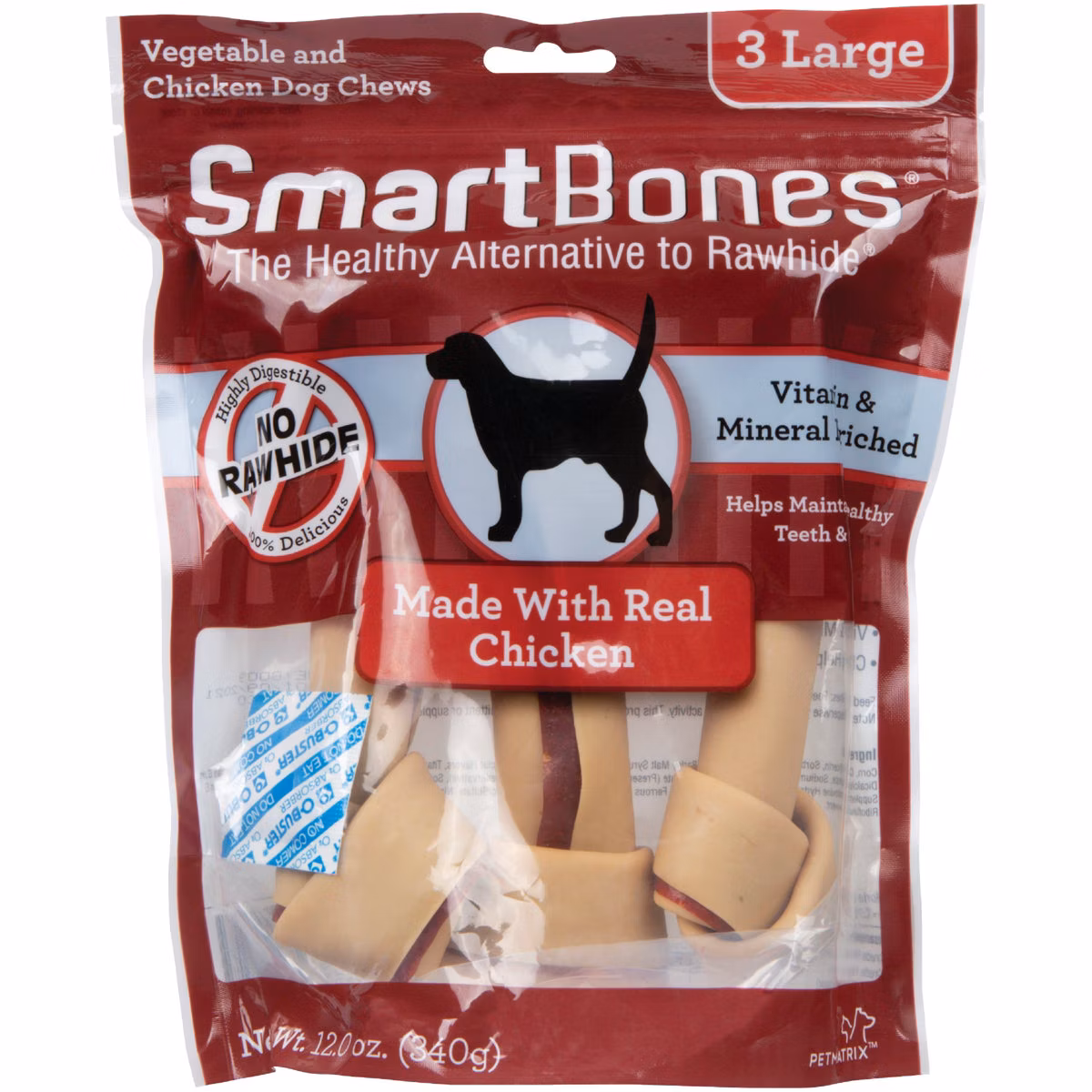 SmartBone Large Chicken Chew Bone (3-Pack)