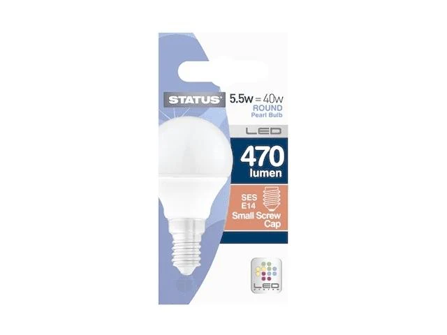 5.5W SES Round Pearl LED Bulb – Dimmable