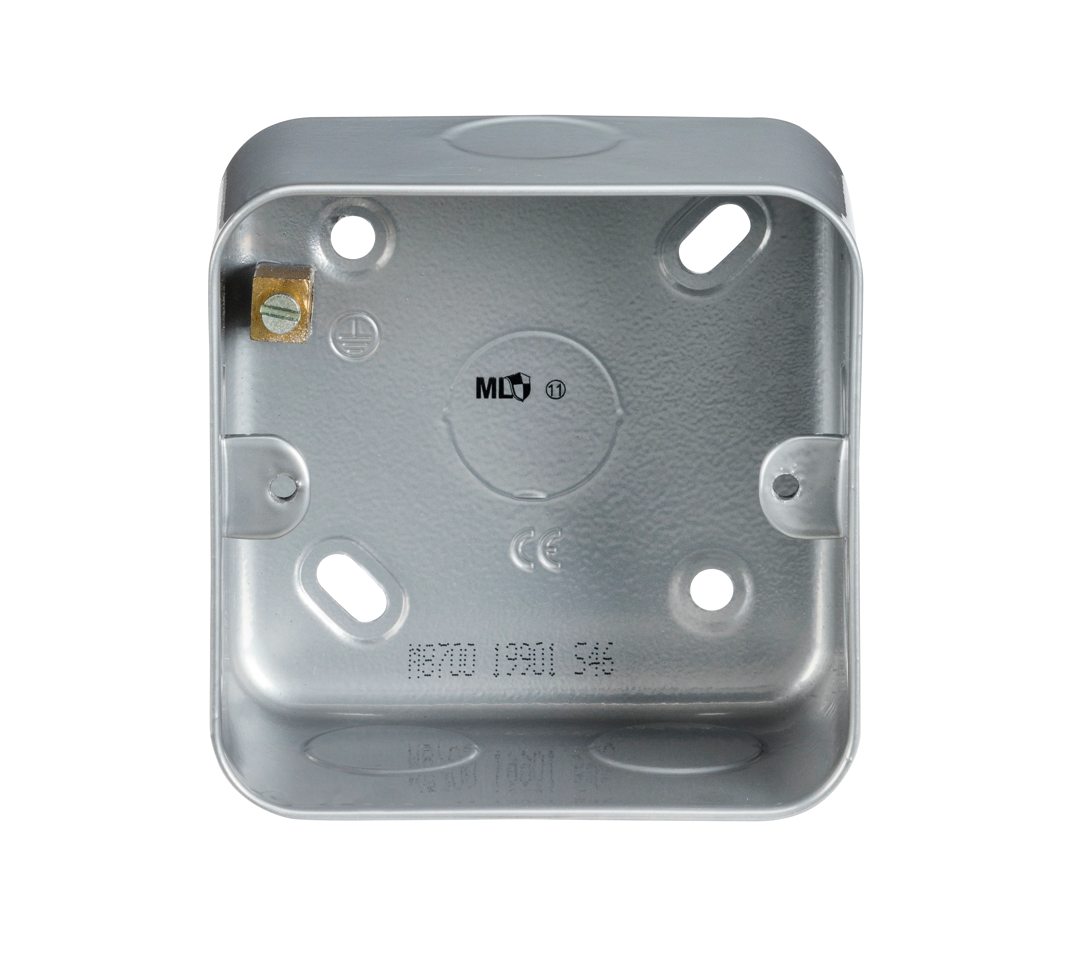 1 Gang 44mm Single Metal Back Box to Match Knightsbridge M Series