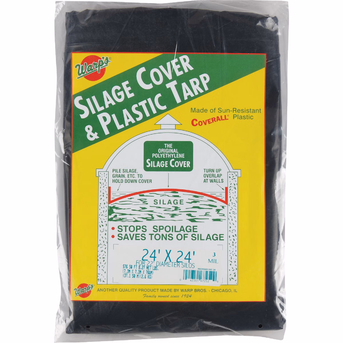 Warp's 24 Ft. x 24 Ft. Coverall Polyethylene 3 Mil. Silage Cover
