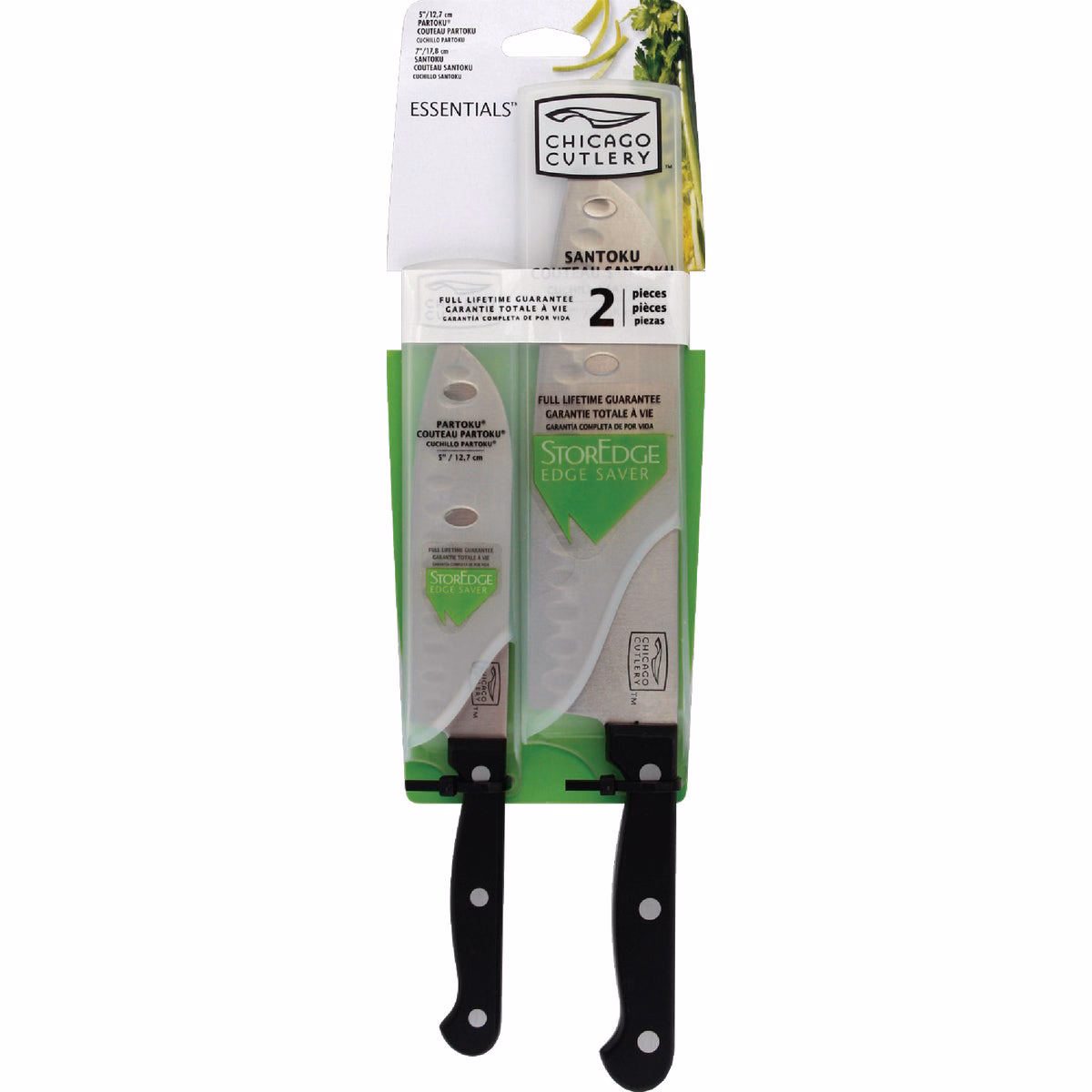 Chicago Cutlery Essentials Santoku/Partoku Knife Set (2-Piece)