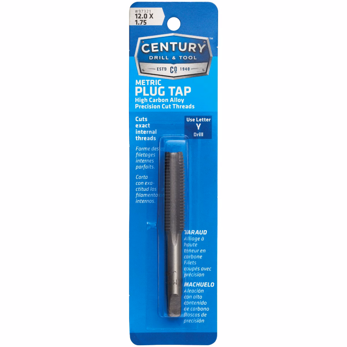Century Drill & Tool 12.0×1.75 Carbon Steel Metric Tap