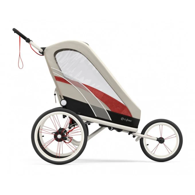 Cybex Zeno Multisport Trailer Bundle – Cream/Orange Frame + Bleached Sand Seat Pack