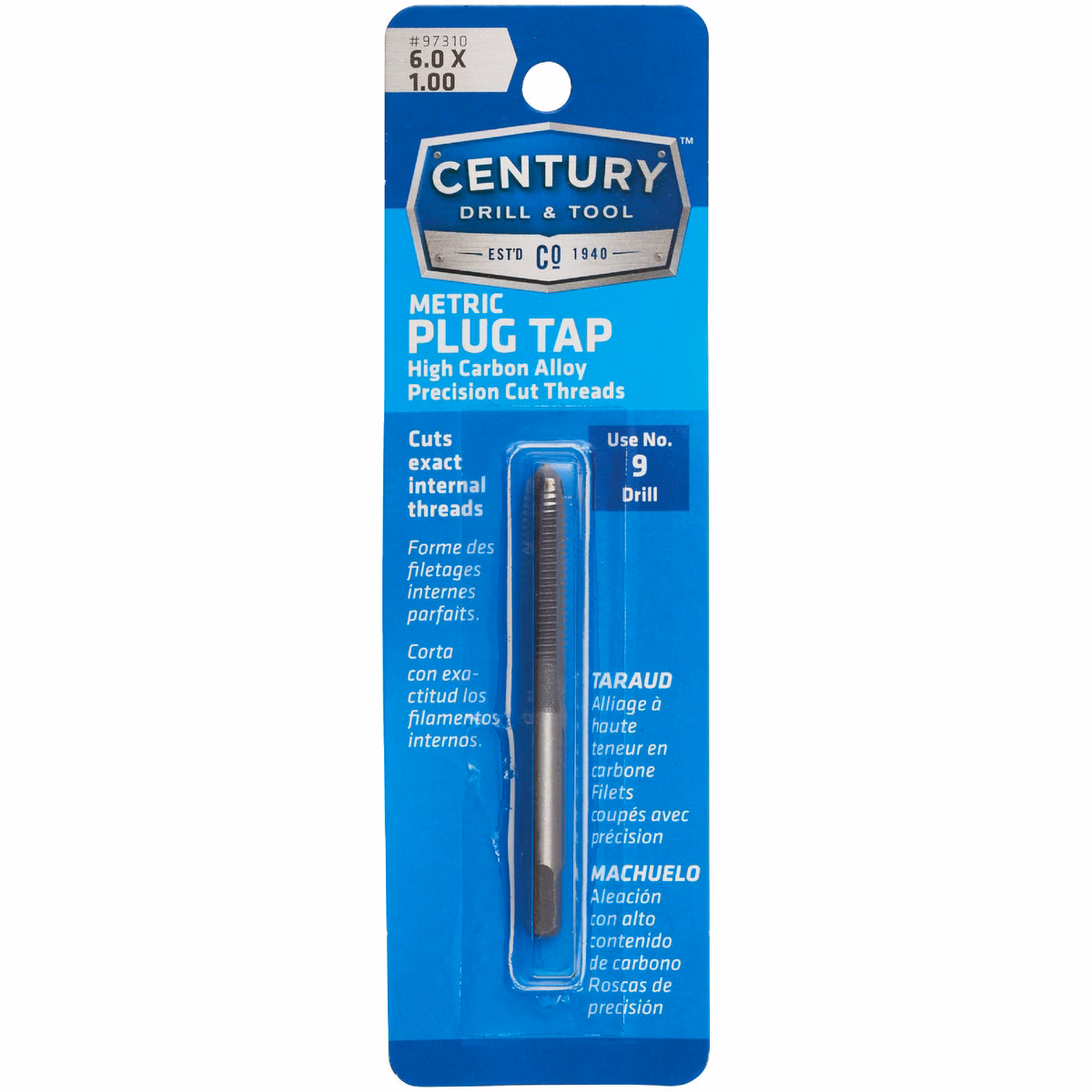 Century Drill & Tool 6.0×1.00 Carbon Steel Metric Tap