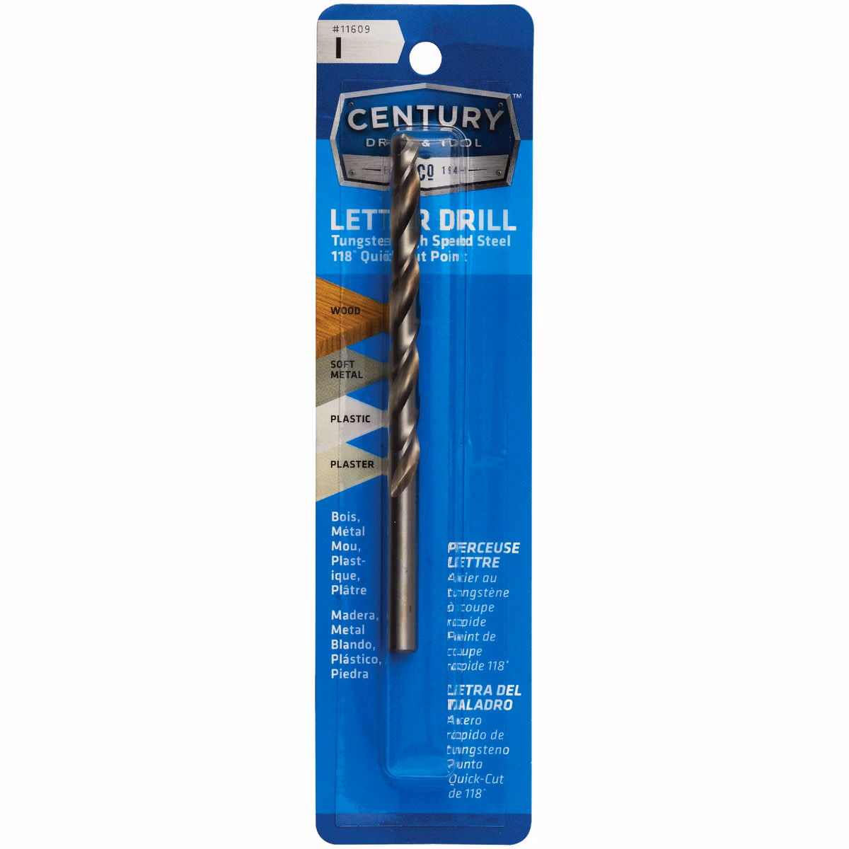Century Drill & Tool Letter I Tungsten High Speed Steel Quick-Cut Point Drill Bit