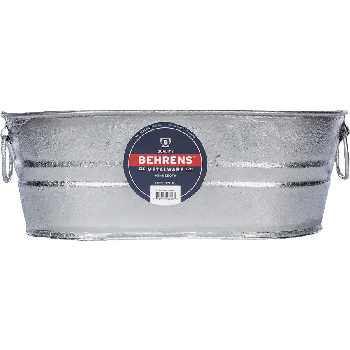 Behrens 2 Gal. Oval Hot-Dipped Utility Tub