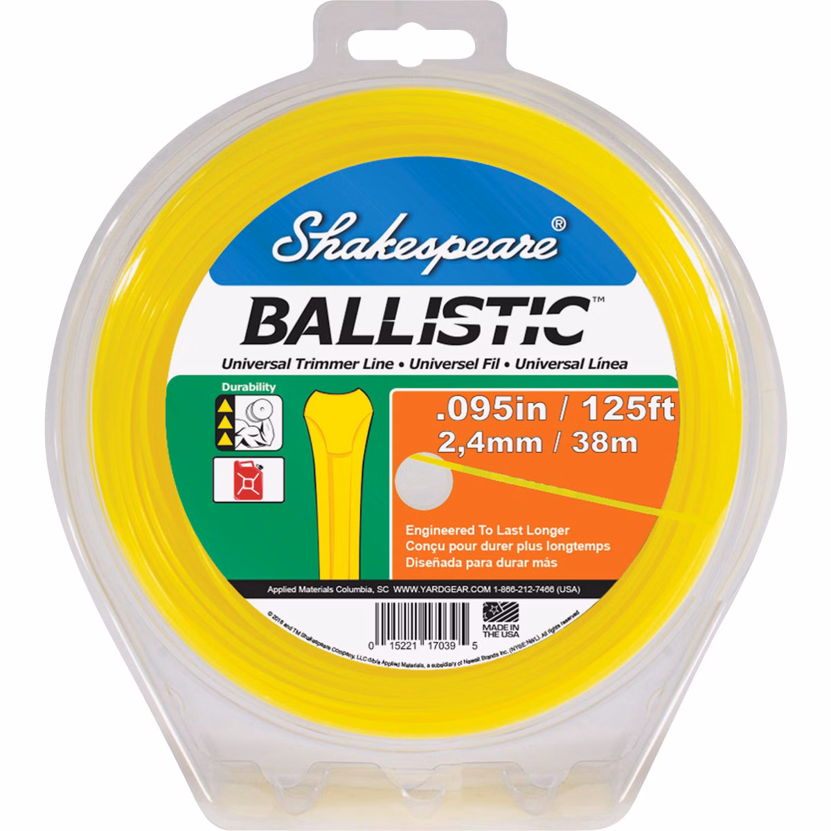 Shakespeare Ballistic 0.095 In.x 150 Ft. Universal Trimmer Line