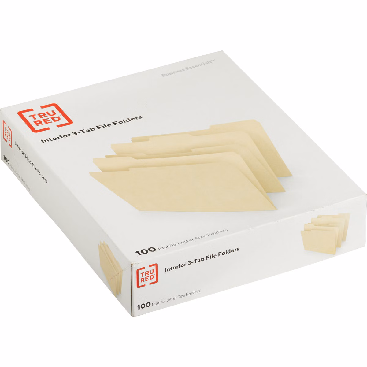 Staples 1/3 Cut Letter Size Manila File Folder (100-Pack)