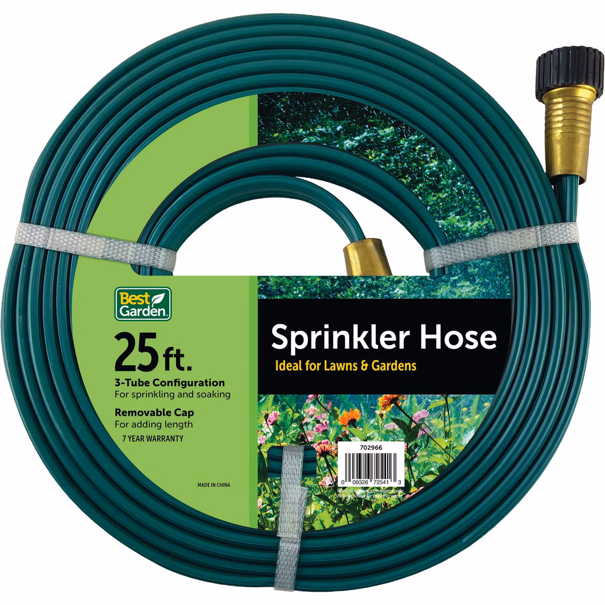 Best Garden Flexon 5/8 In. Dia. x 25 Ft. 3-Tube Sprinkler Hose