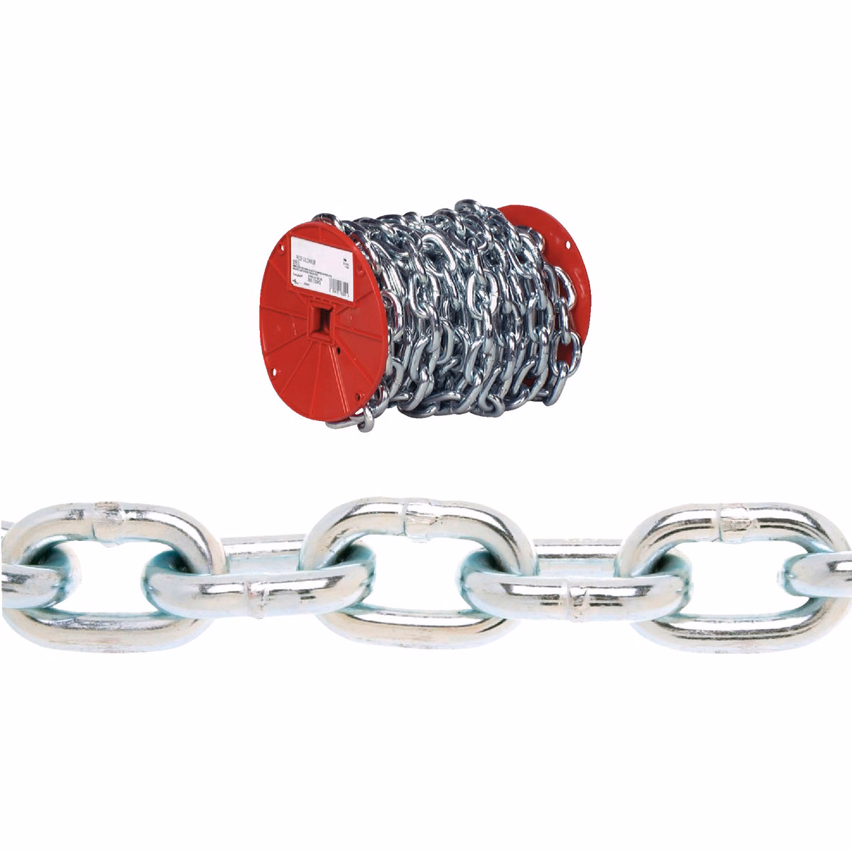Campbell 1/4 In. 65 Ft. Zinc-Plated Low-Carbon Steel Coil Chain