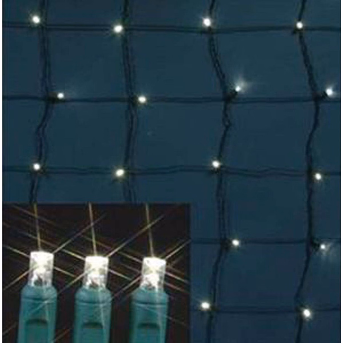 J Hofert Clear 70-Bulb M5 Twinkle LED 4 Ft. x 4 Ft. Net Light Set