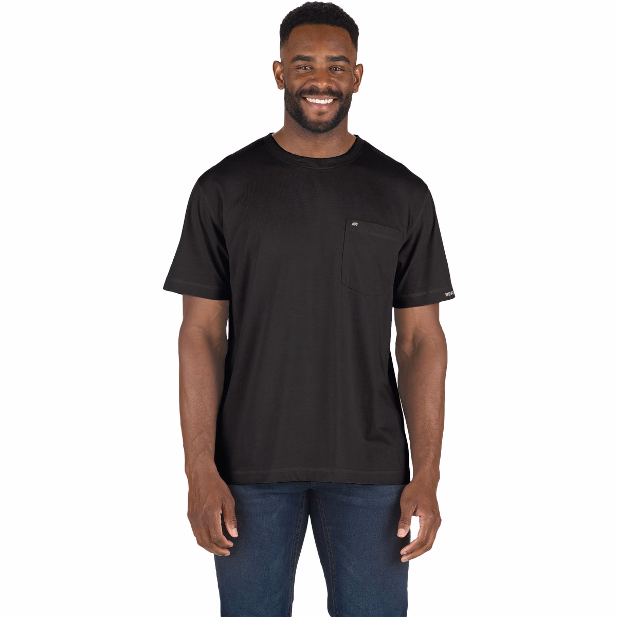 Berne Performance Men's 3XL Tall Black Short Sleeve Pocket T-Shirt