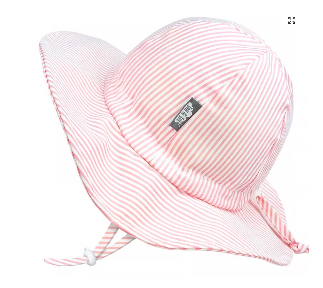 Cotton Floppy Hat | Pink Stripes