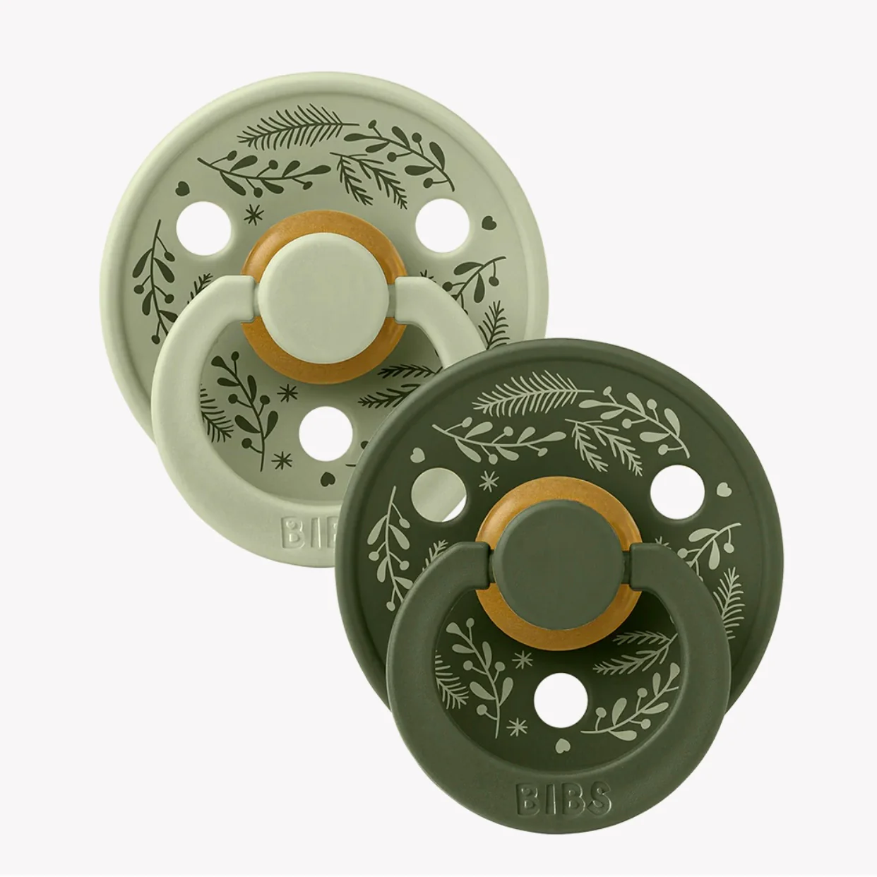 Colour Pacifiers Holiday Leaf 2 Pack