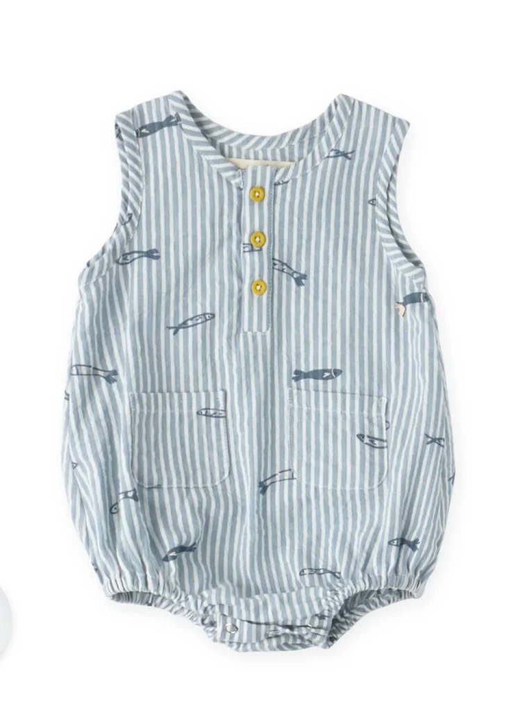 Seersucker Pocket One-Piece