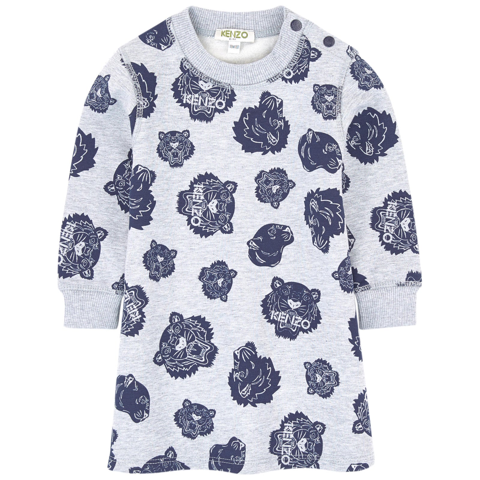 Kenzo Kids Sweatshirt dress with a print – Multi Icons
