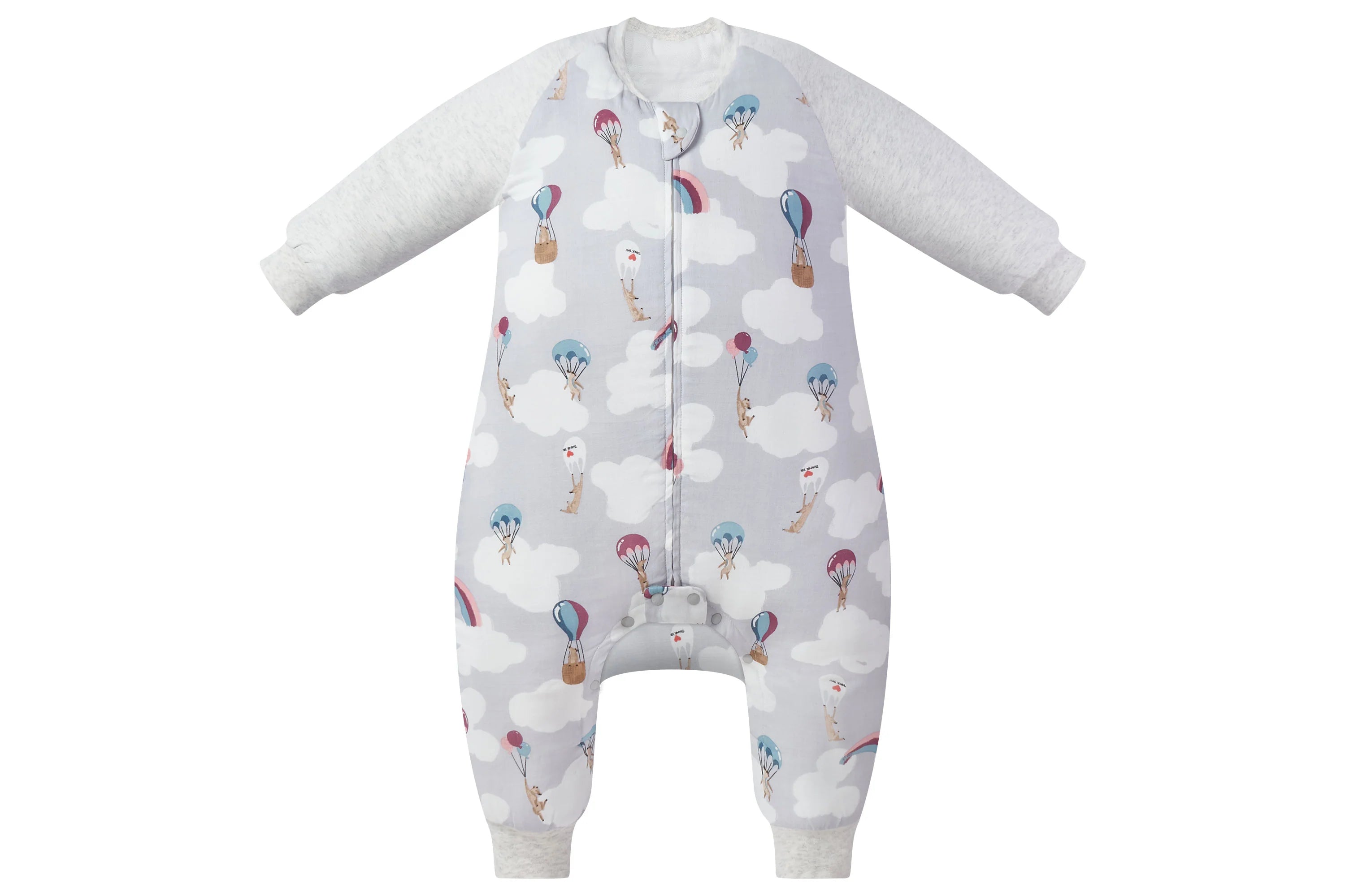Raglan Long Sleeve Footed Sleep Bag 2.5 TOG (Bamboo) – Meerkats Away!