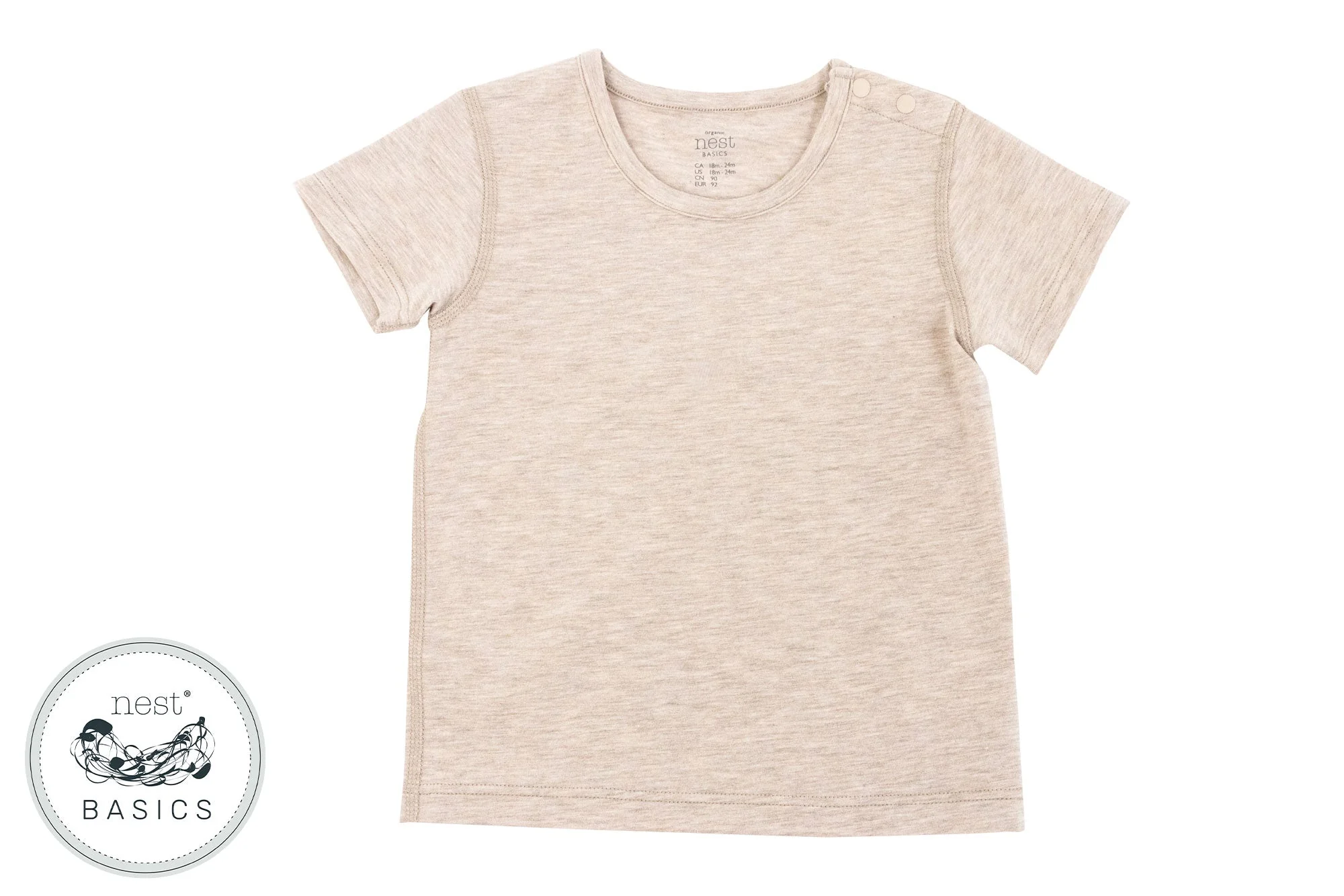 Basics Short Sleeve T-Shirt (Bamboo Cotton) – Warm Taupe