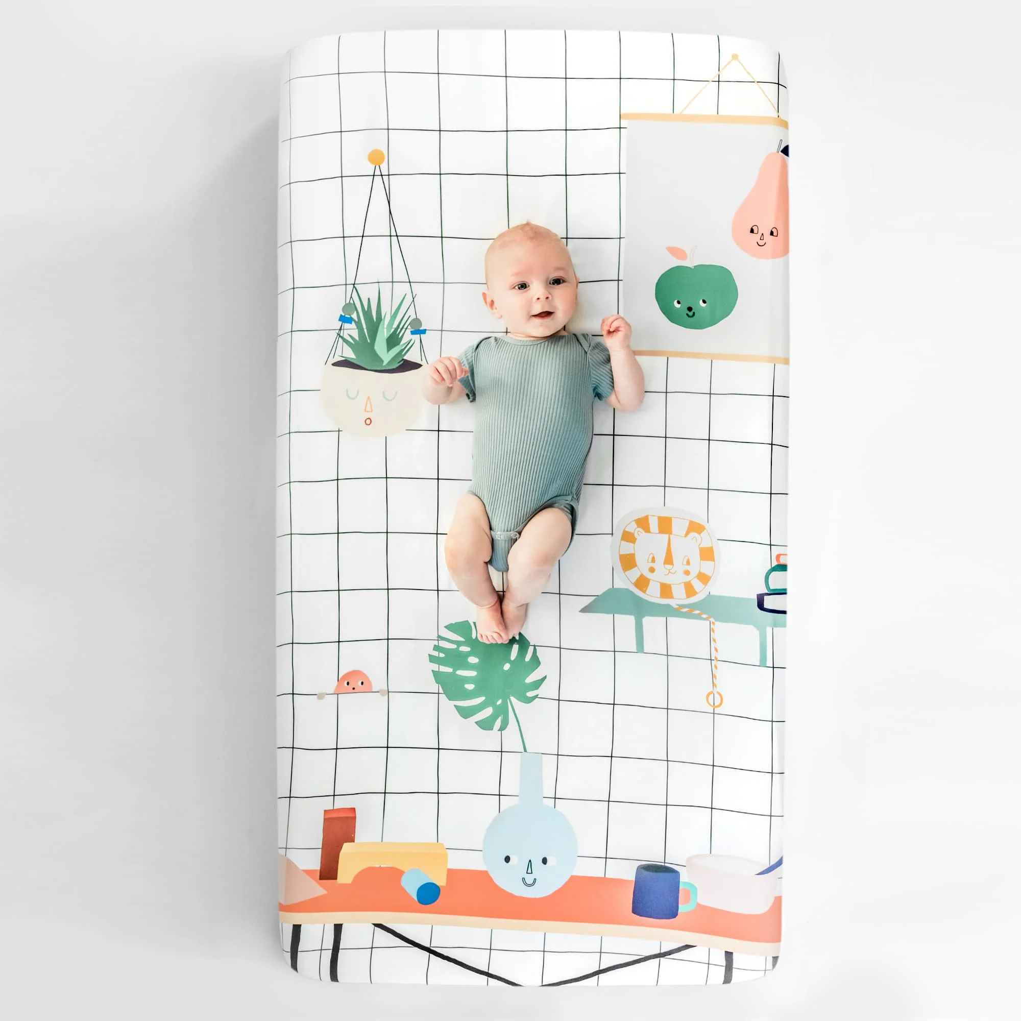 Rookie Humans – Standard Size Cotton Crib Sheet: Baby’s Room