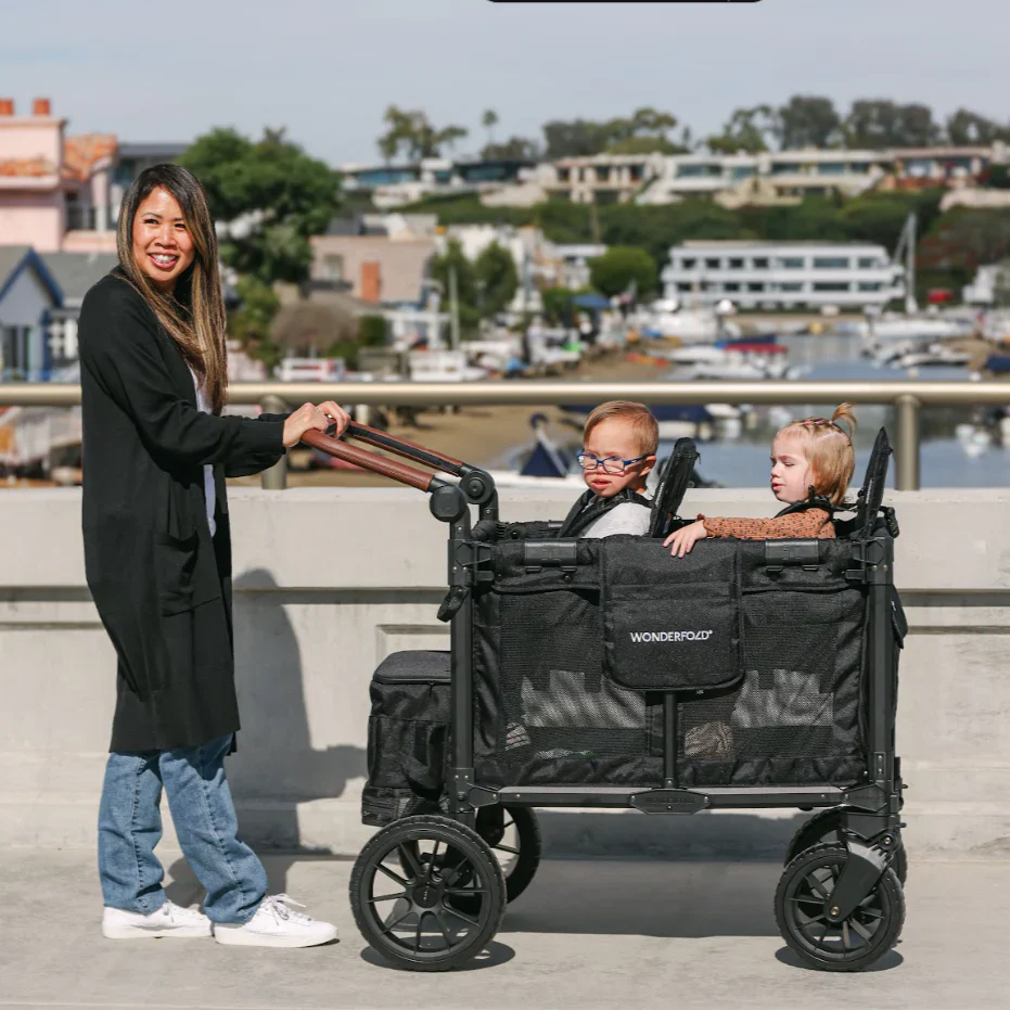WonderFold W2 Luxe Pro Double Seater Stroller Wagon