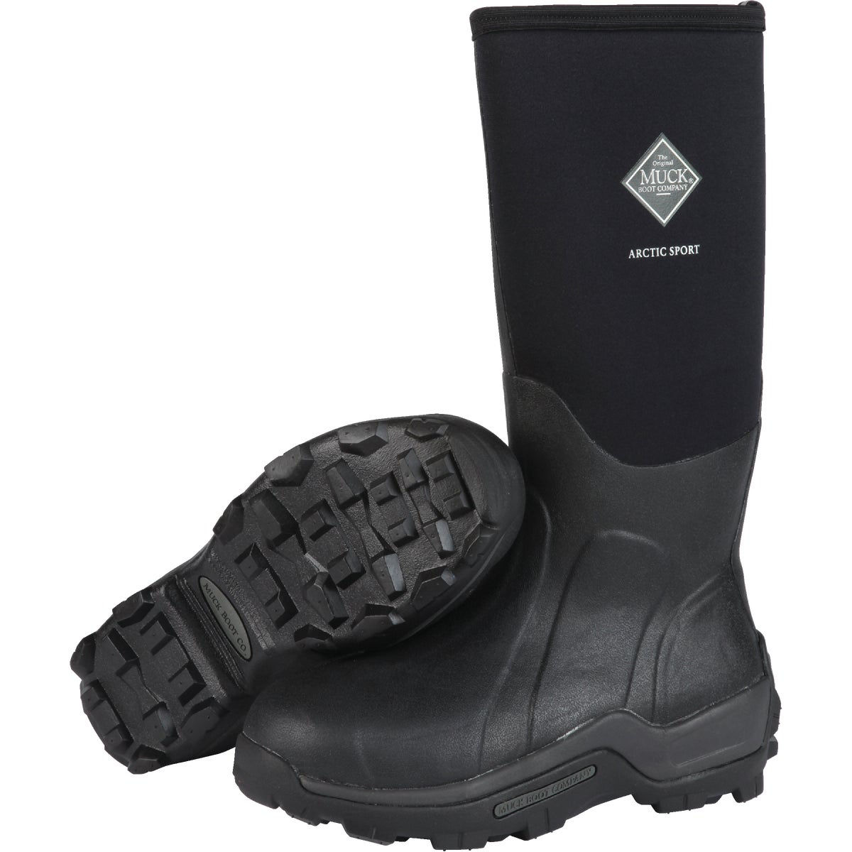 The Muck Boot Company Arctic Sport Men's Black Hi Performance Rubber Boot, Size 11