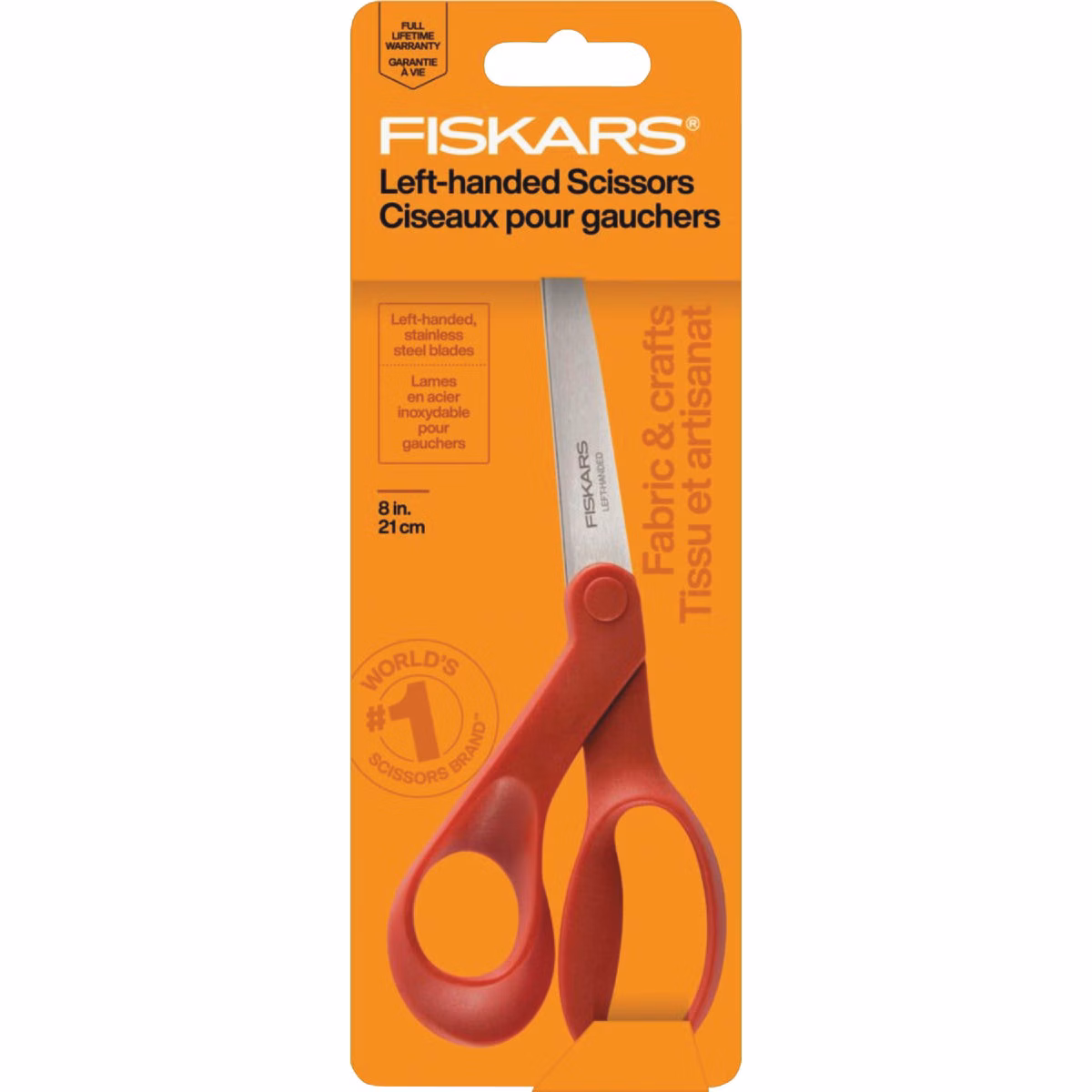 Fiskars 8 In. Left-Handed Multipurpose Stainless Steel Scissors