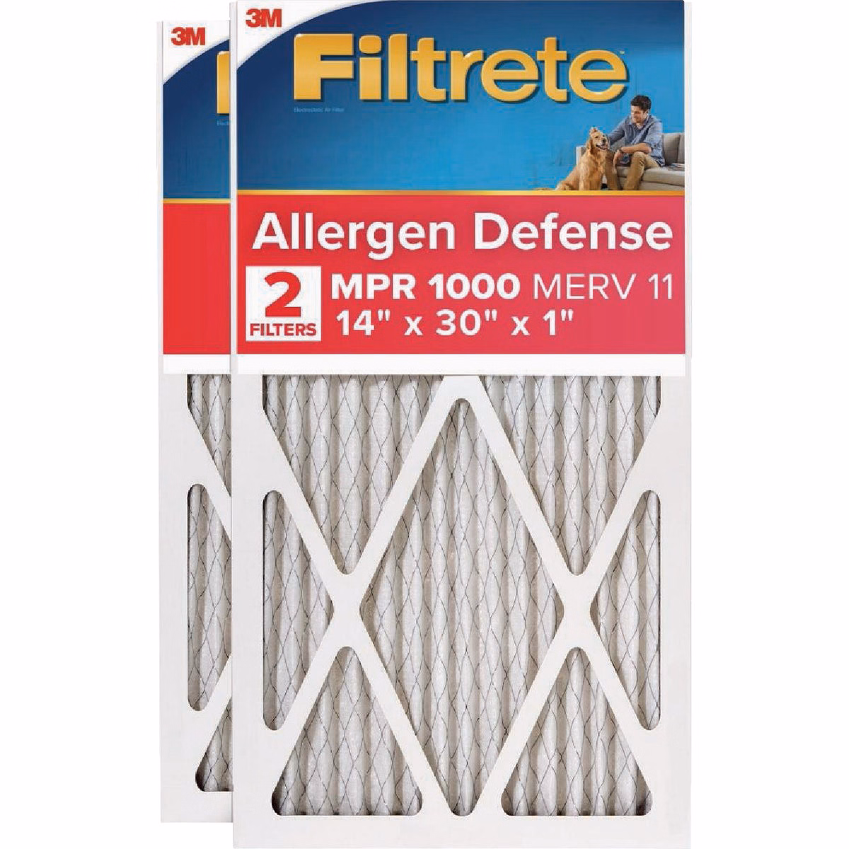 3M Filtrete Allergen Defense 14 In. x 30 In. x 1 In. Electrostatic Air Conditioner Filter